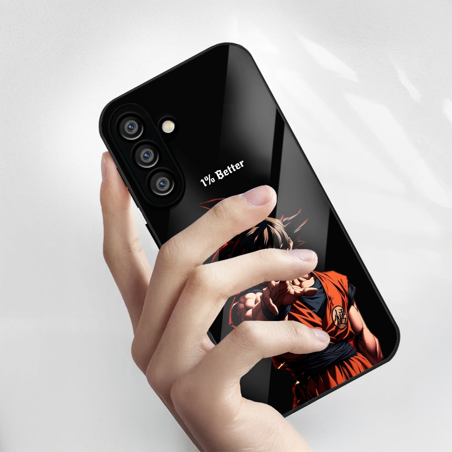 Samsung Galaxy A56 Premium Acrylic Shockproof Glass Back Case (Saiyan Spirit)