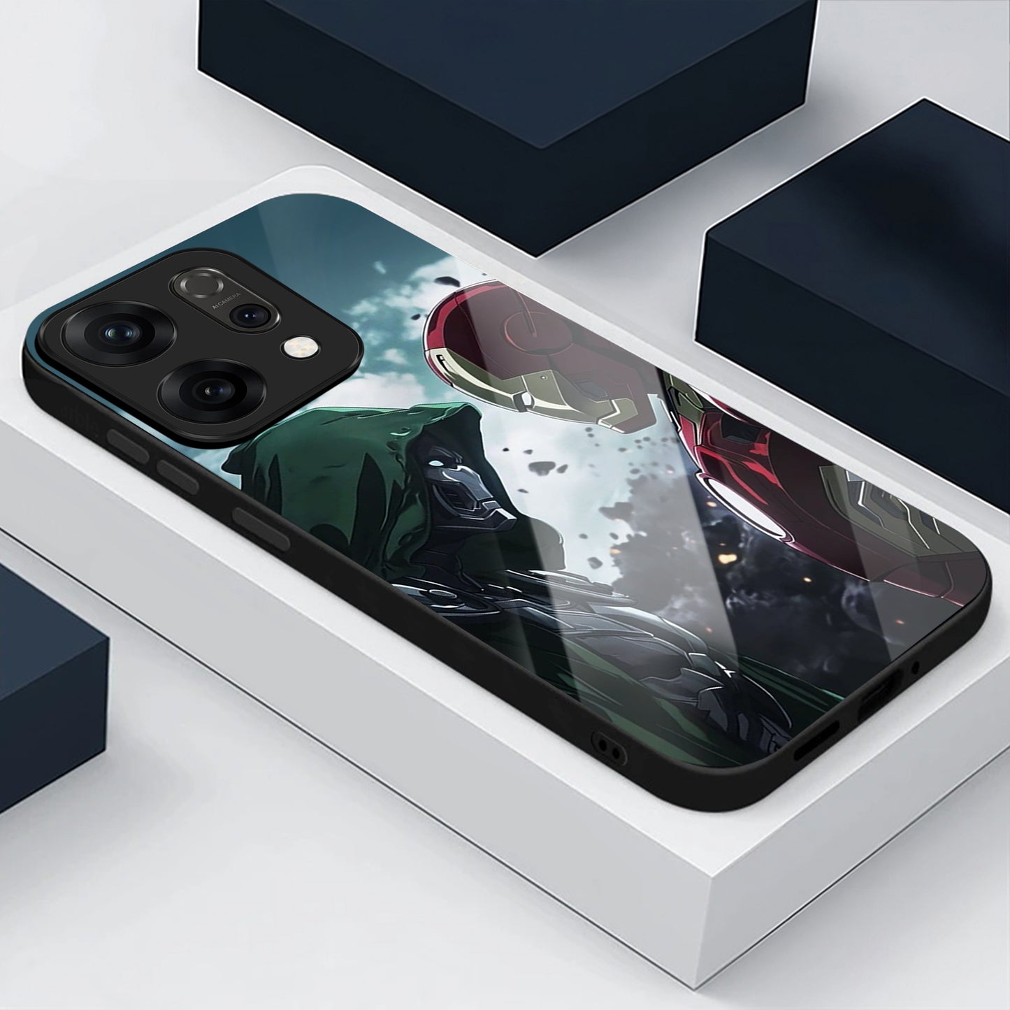 Oppo Reno 14 5G Premium Acrylic Shockproof Glass Back Case (Battle Case)