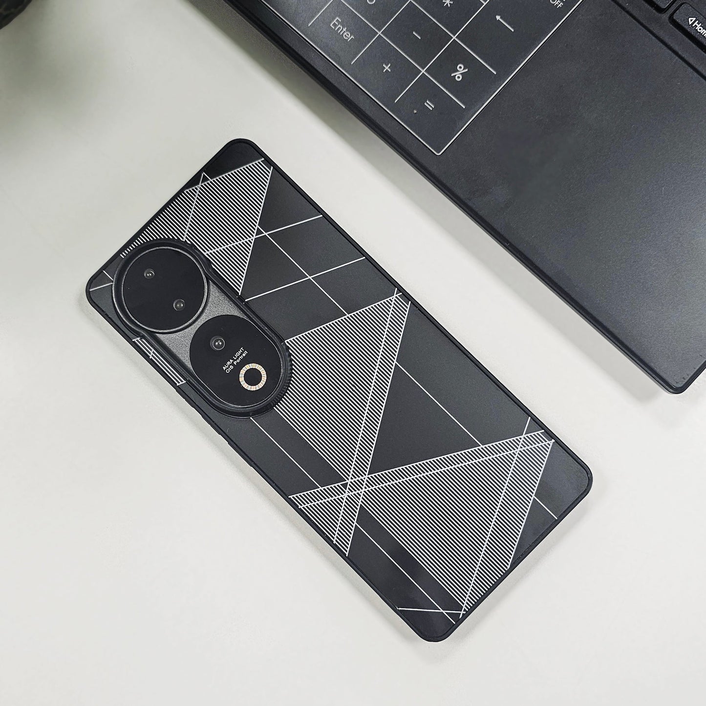 Vivo V40 5G Triangle Pattern Matte Back Shockproof Case