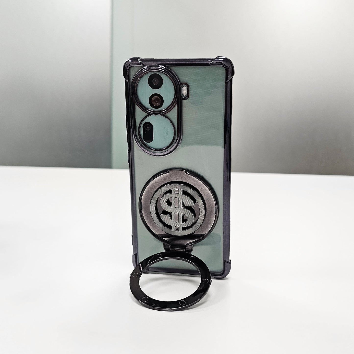 Oppo Reno 11 Pro 5G Four Corner Airbags 100% Original Astro Money Magnet Rotating Dollar Case