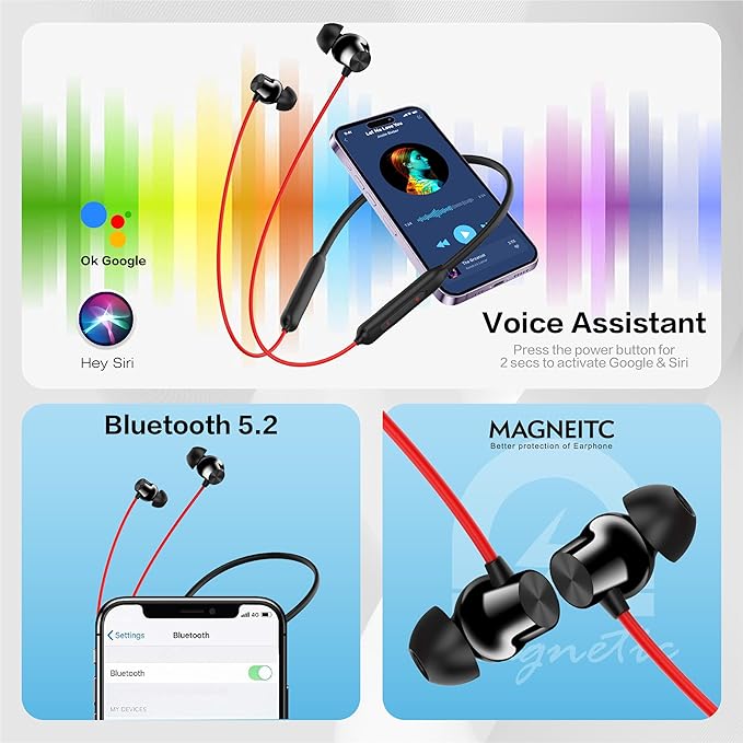 Wireless Neck Band With Soft Earbuds (HP01)