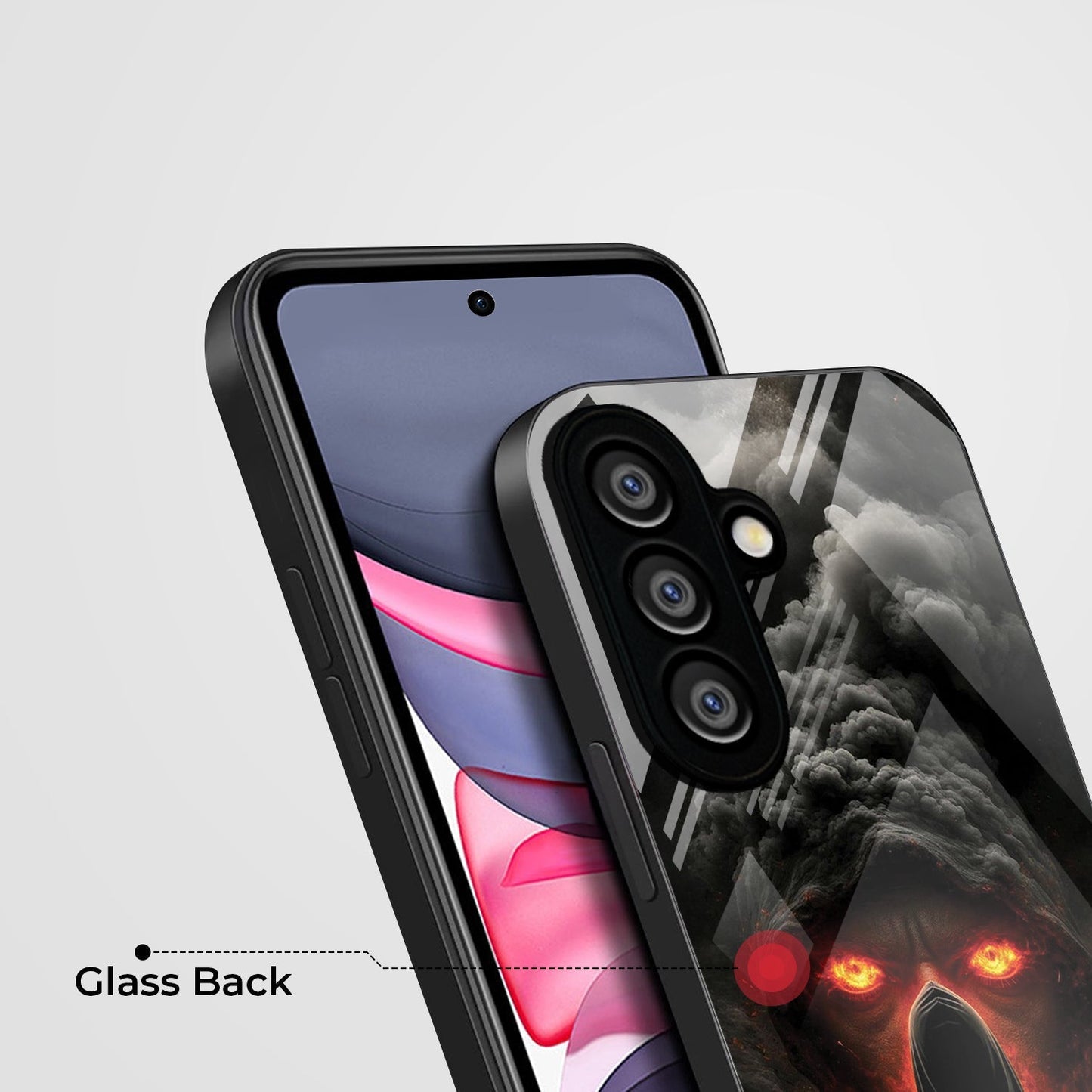 Samsung Galaxy A36 5G Premium Acrylic Shockproof Glass Back Case (Dark Flame)