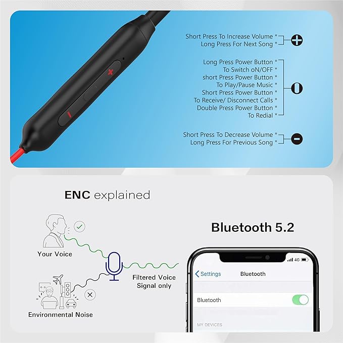 Wireless Neck Band With Soft Earbuds (HP01)