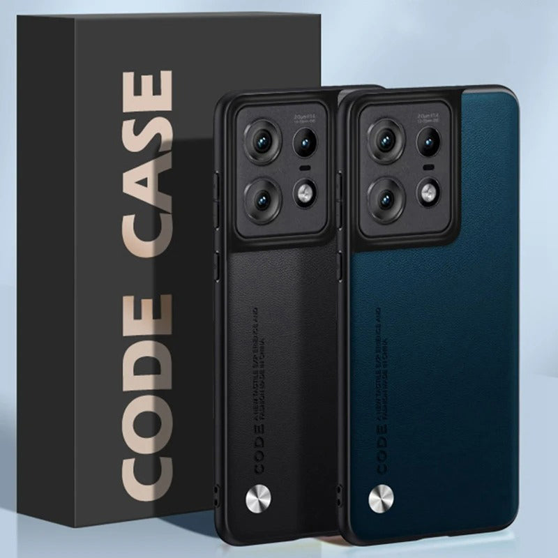 Motorola Edge 50 Pro Soft Vegan Leather Grain Protective Back Case