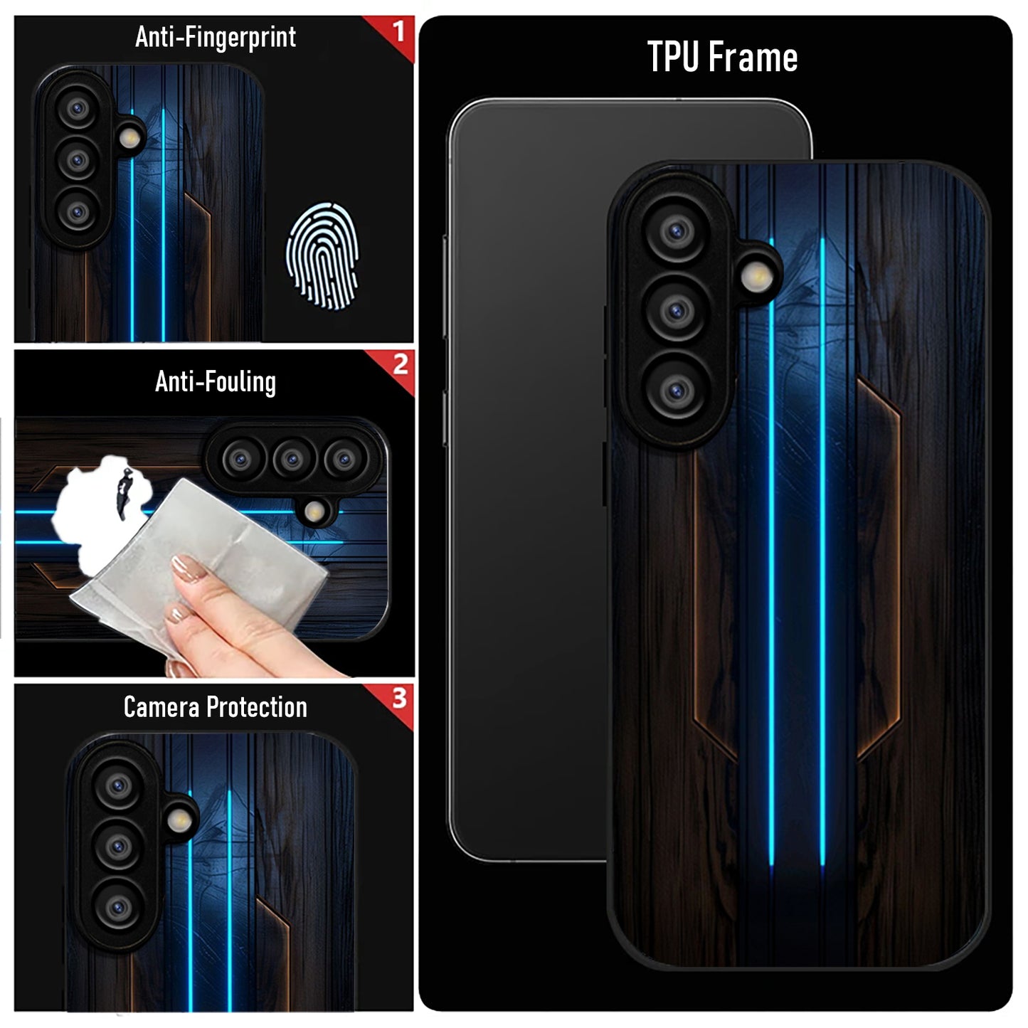 Samsung Galaxy A56 Premium Acrylic Shockproof Glass Back Case (Neon Glow)