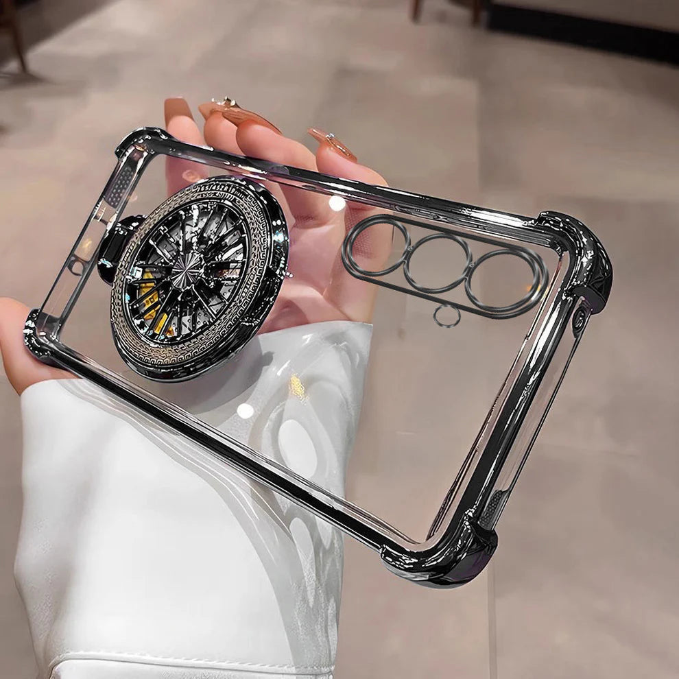 Samsung Galaxy M56 5G Premium Stress Buster Wheel Rotating Shockproof Airbags Case