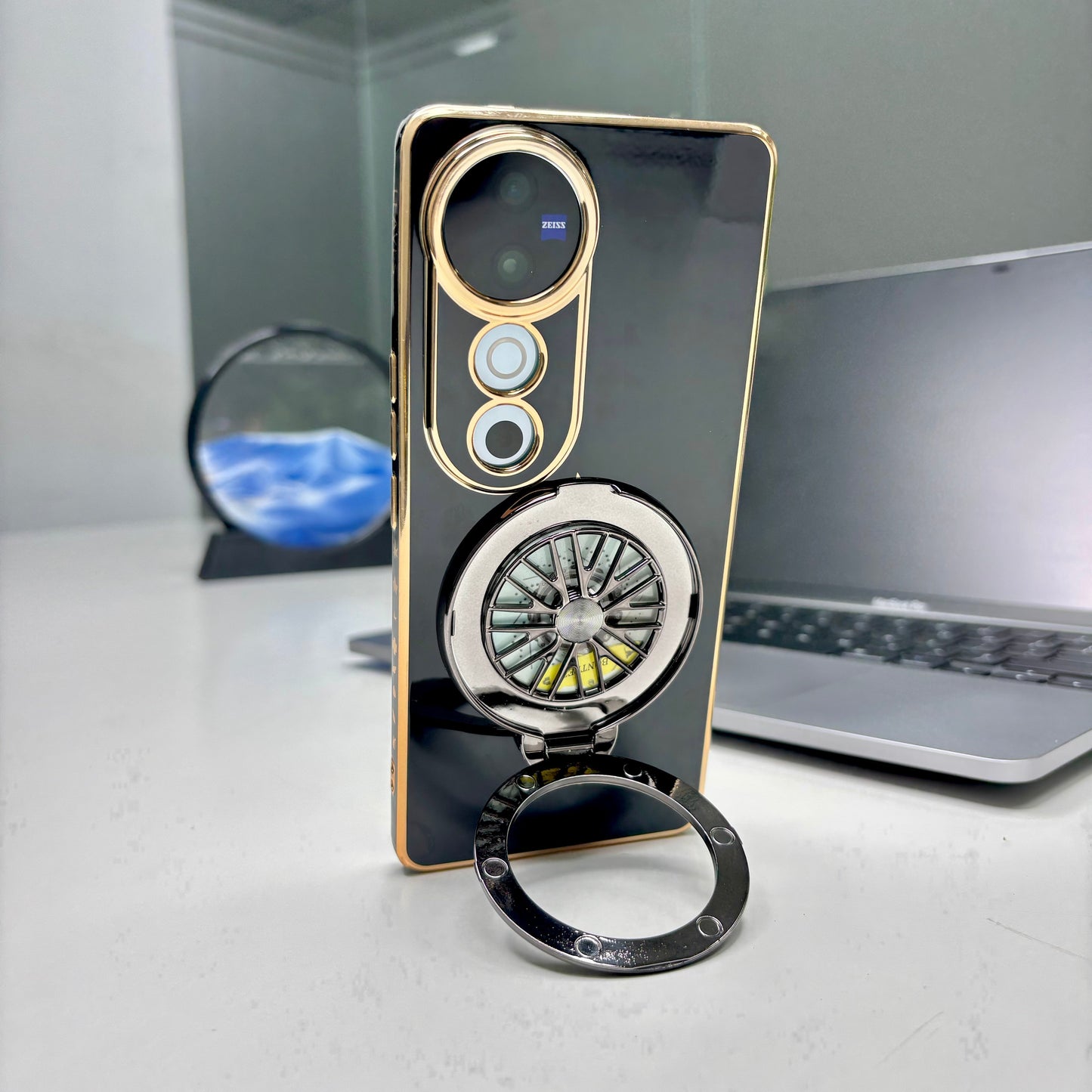 Vivo V40 Pro 5G Best Selling Stress Buster Wheel Silicone Scratch Resistant Back Case