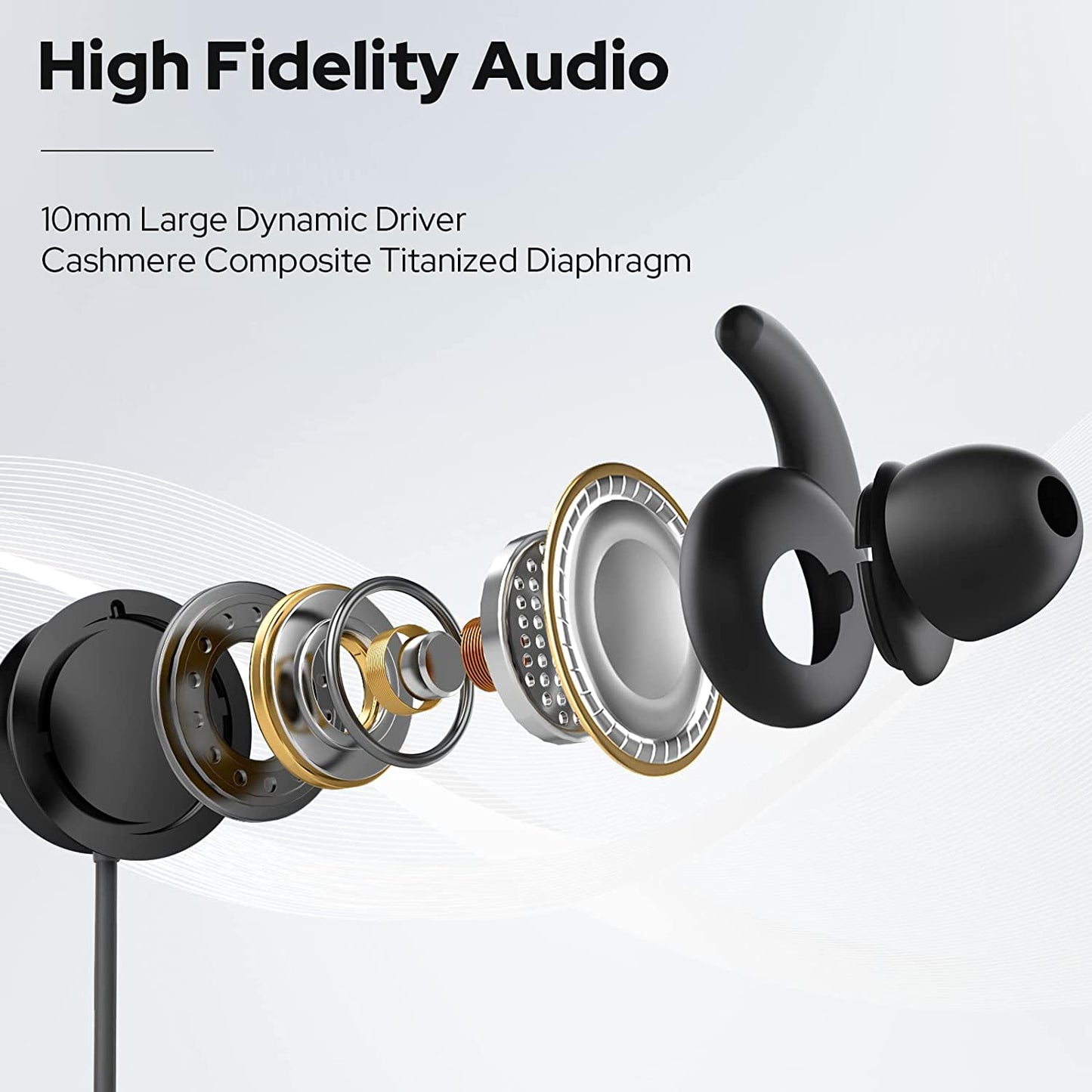 Wireless Neck Band With Soft Earbuds (HP02)