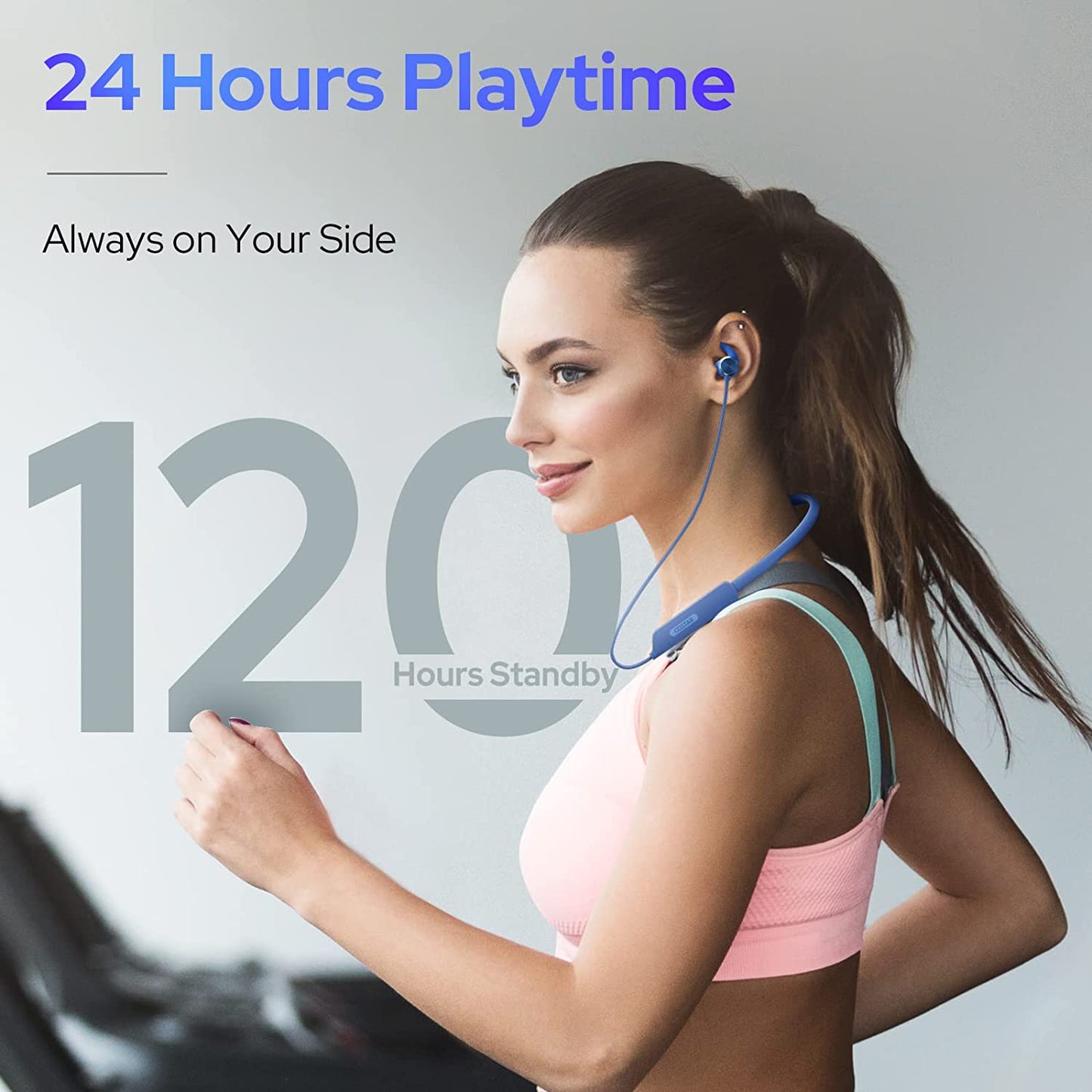 Wireless Neck Band With Soft Earbuds (HP02)