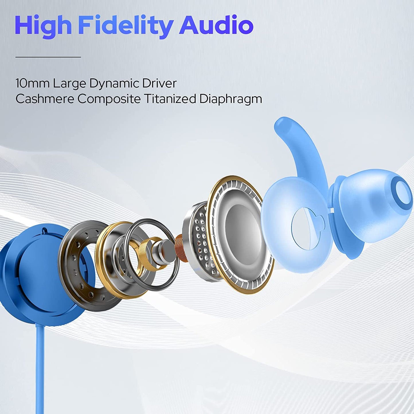 Wireless Neck Band With Soft Earbuds (HP02)