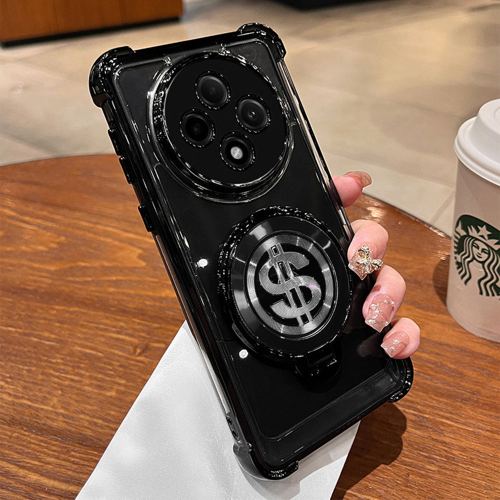 OPPO F27 PRO+ 5G Four Corner Airbags 100% Original Astro Money Magnet Rotating Dollar Case