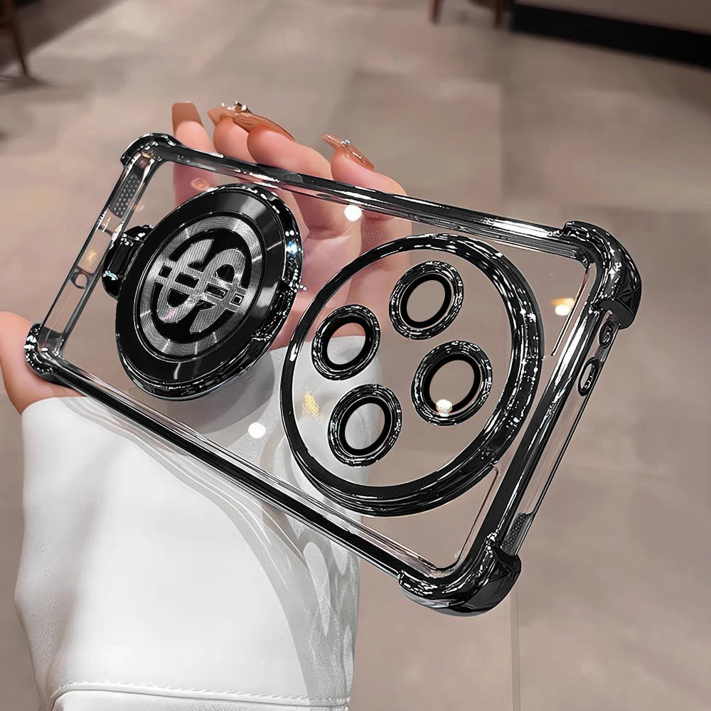 OPPO F27 PRO+ 5G Four Corner Airbags 100% Original Astro Money Magnet Rotating Dollar Case