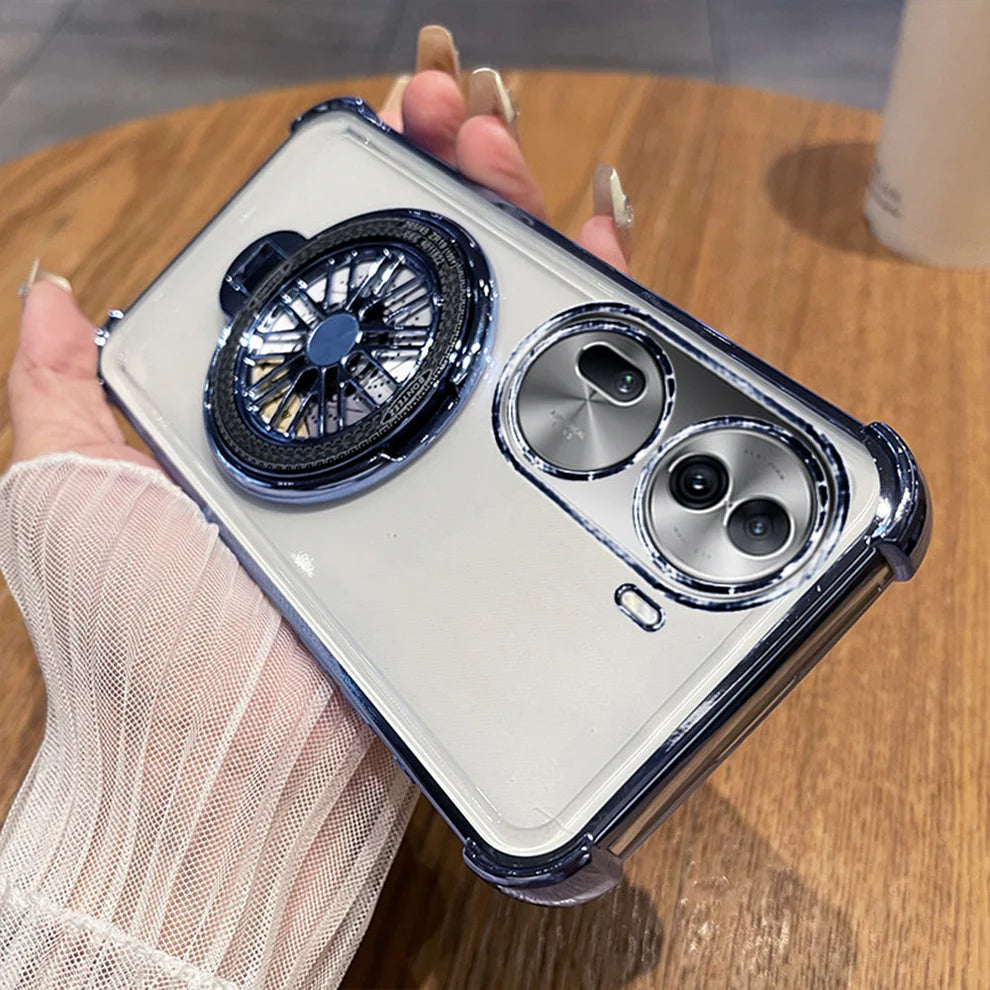 Oppo Reno11 Pro 5G Premium Stress Buster Wheel Rotating Shockproof Airbags Case