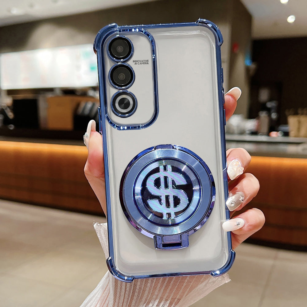 OPPO A3 Pro 5G Four Corner Airbags 100% Original Astro Money Magnet Rotating Dollar Case