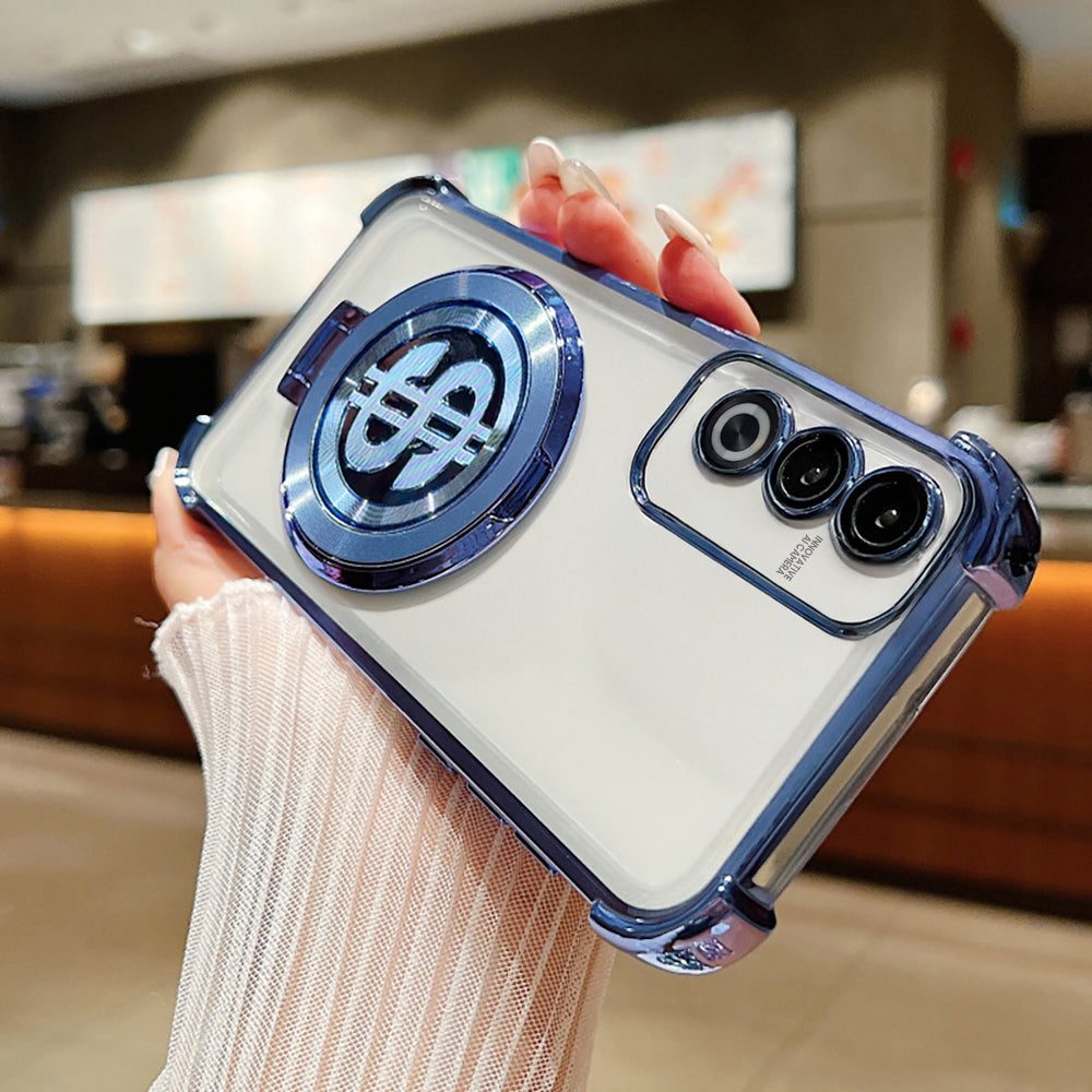 OPPO A3 Pro 5G Four Corner Airbags 100% Original Astro Money Magnet Rotating Dollar Case
