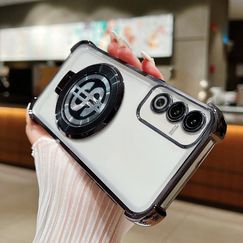 OPPO A3 Pro 5G Four Corner Airbags 100% Original Astro Money Magnet Rotating Dollar Case