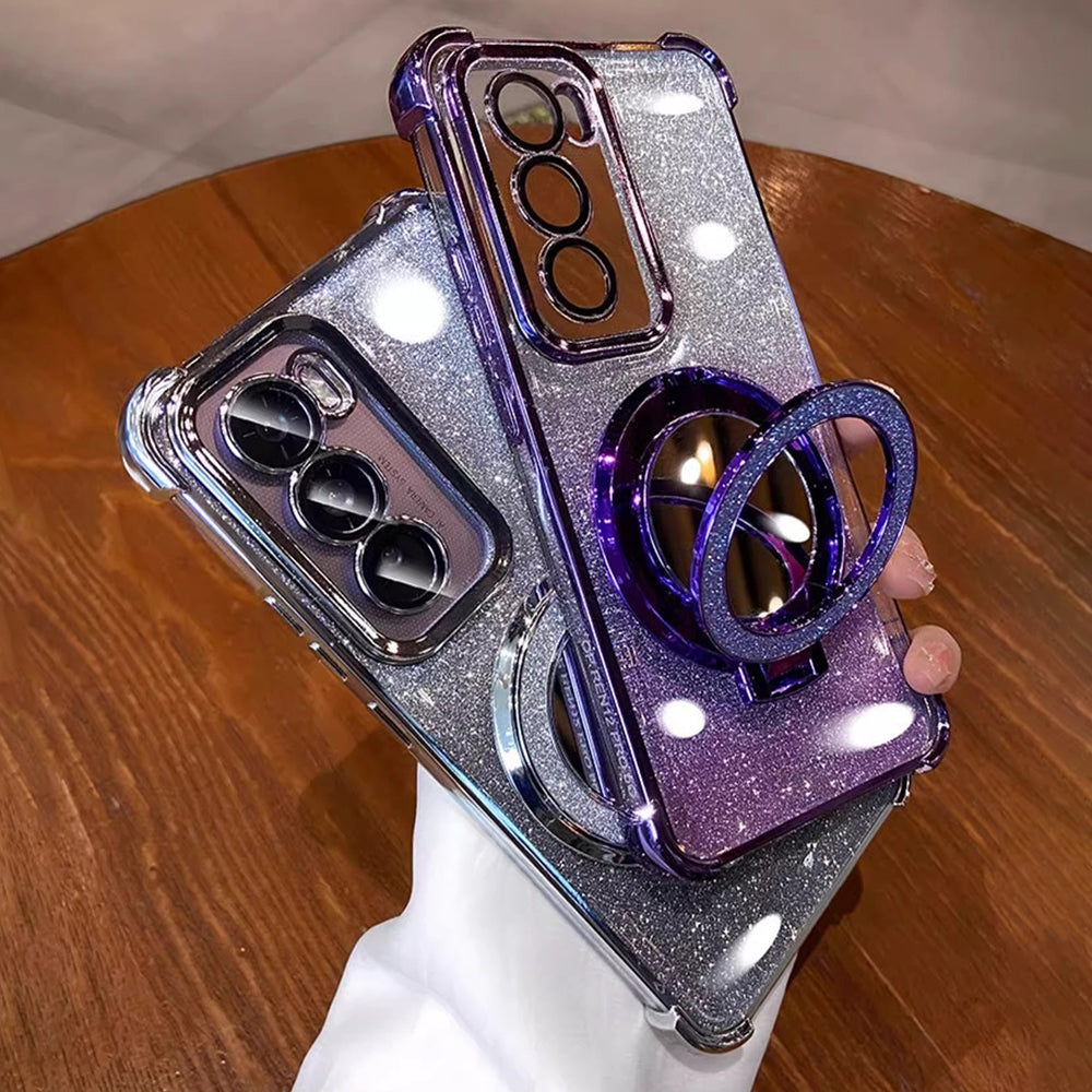 Oppo Reno12 Pro 5G Luxury Shimmer Mirror Back Shockproof Airbag Case