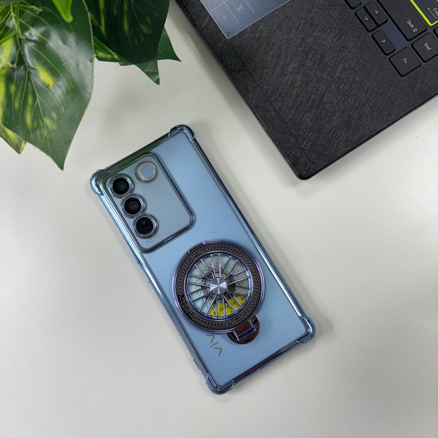 Vivo V27/V27 Pro 5G Premium Stress Buster Wheel Rotating Shockproof Airbags Case