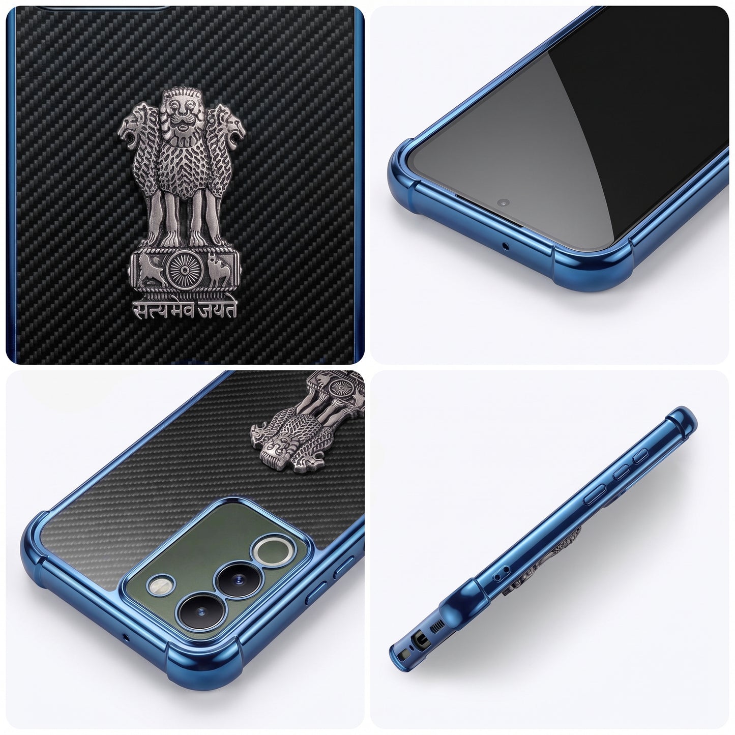 Vivo Y200 5G Satyamev Jayate 3D Metal Emblem Back Case