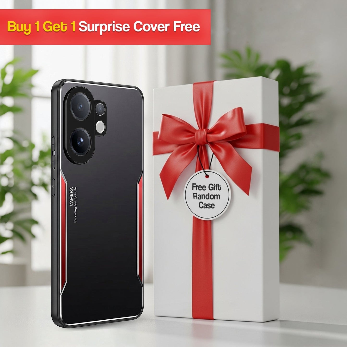 Vivo V60 5G Luxury Aluminium Metal Frame Protective Case (Buy 1 Get 1 Surprise Cover)