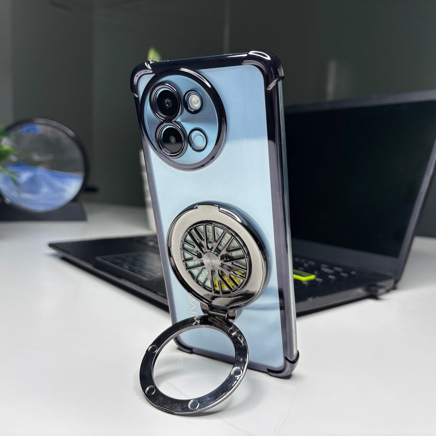 Vivo V30e 5G Premium Stress Buster Wheel Rotating Shockproof Airbags Case