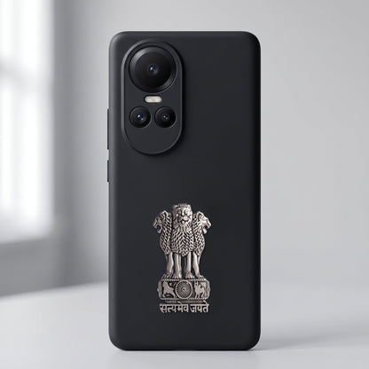 Oppo Reno 10 5G Compatible Satyamev Jayate 3D Metal Emblem Sticker