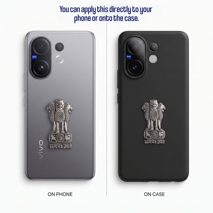 Vivo T4 Pro 5G Compatible Satyamev Jayate 3D Metal Emblem Sticker