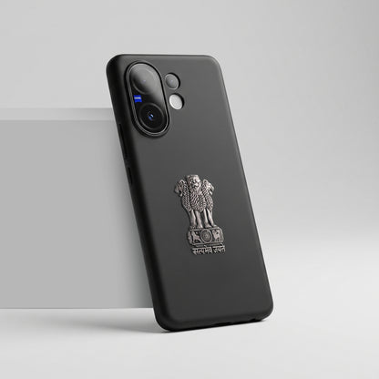 Vivo T4 Pro 5G Compatible Satyamev Jayate 3D Metal Emblem Sticker