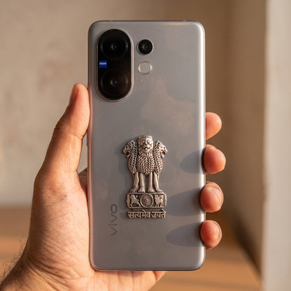 Vivo T4 Pro 5G Compatible Satyamev Jayate 3D Metal Emblem Sticker