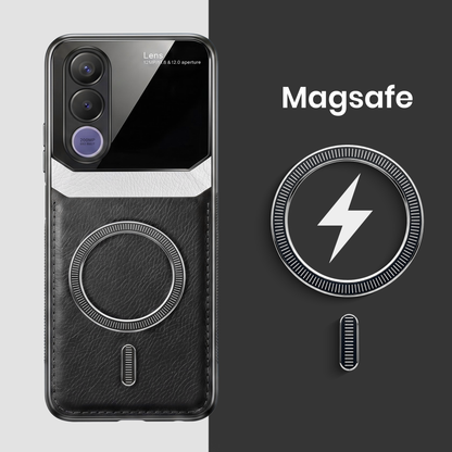Vivo V70 FE 5G Premium Magsafe Magnetic Leather Lens Protective Case