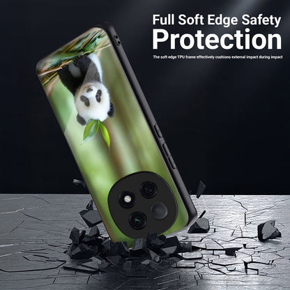 OPPO F29 Pro 5G Premium Acrylic Shockproof Glass Back Case (Bamboo Buddy Panda)