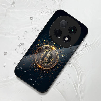 OPPO F29 Pro 5G Premium Acrylic Shockproof Glass Back Case (Bitcoin Armor)