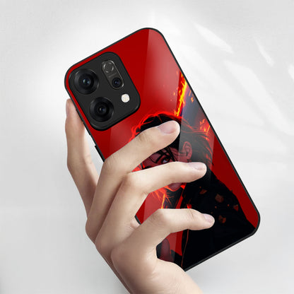 Oppo Reno 14 5G Premium Acrylic Shockproof Glass Back Case (Flame Case)