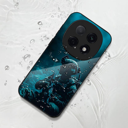 OPPO F29 Pro 5G Premium Acrylic Shockproof Glass Back Case (Soldier Case)