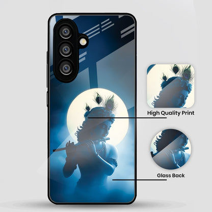 Samsung Galaxy A36 5G Premium Acrylic Shockproof Glass Back Case (Midnight Krishna)