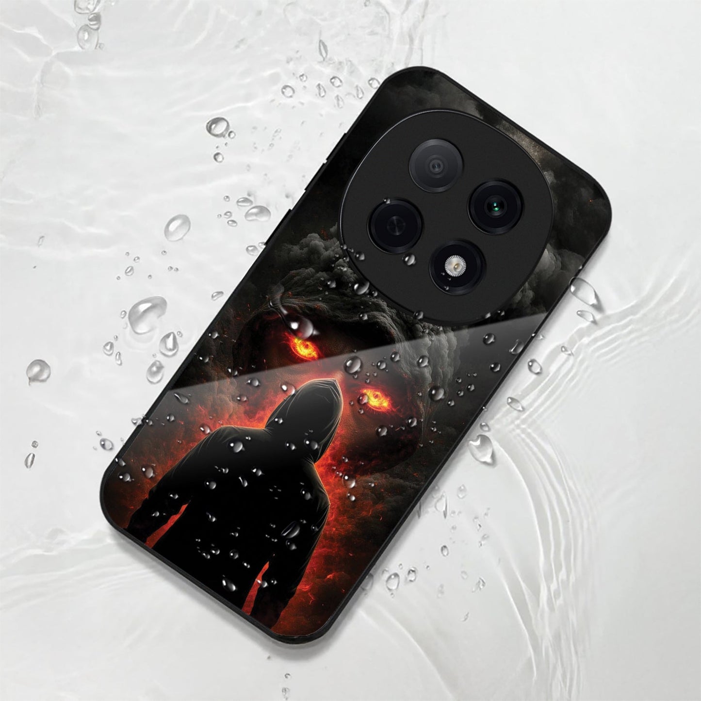 OPPO F29 Pro 5G Premium Acrylic Shockproof Glass Back Case (Dark Flame)