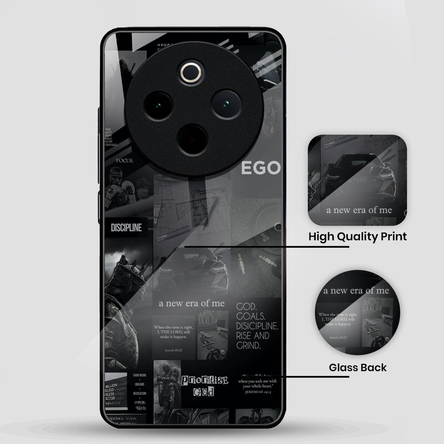 Vivo T4 5G Premium Acrylic Shockproof Glass Back Case (New Era)