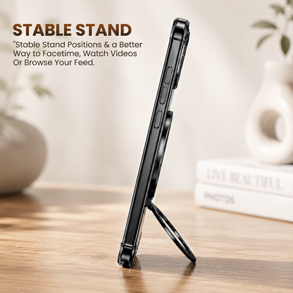 Vivo V70 5G Luxury Four Corner Invincible Bracket Ring Stand Case