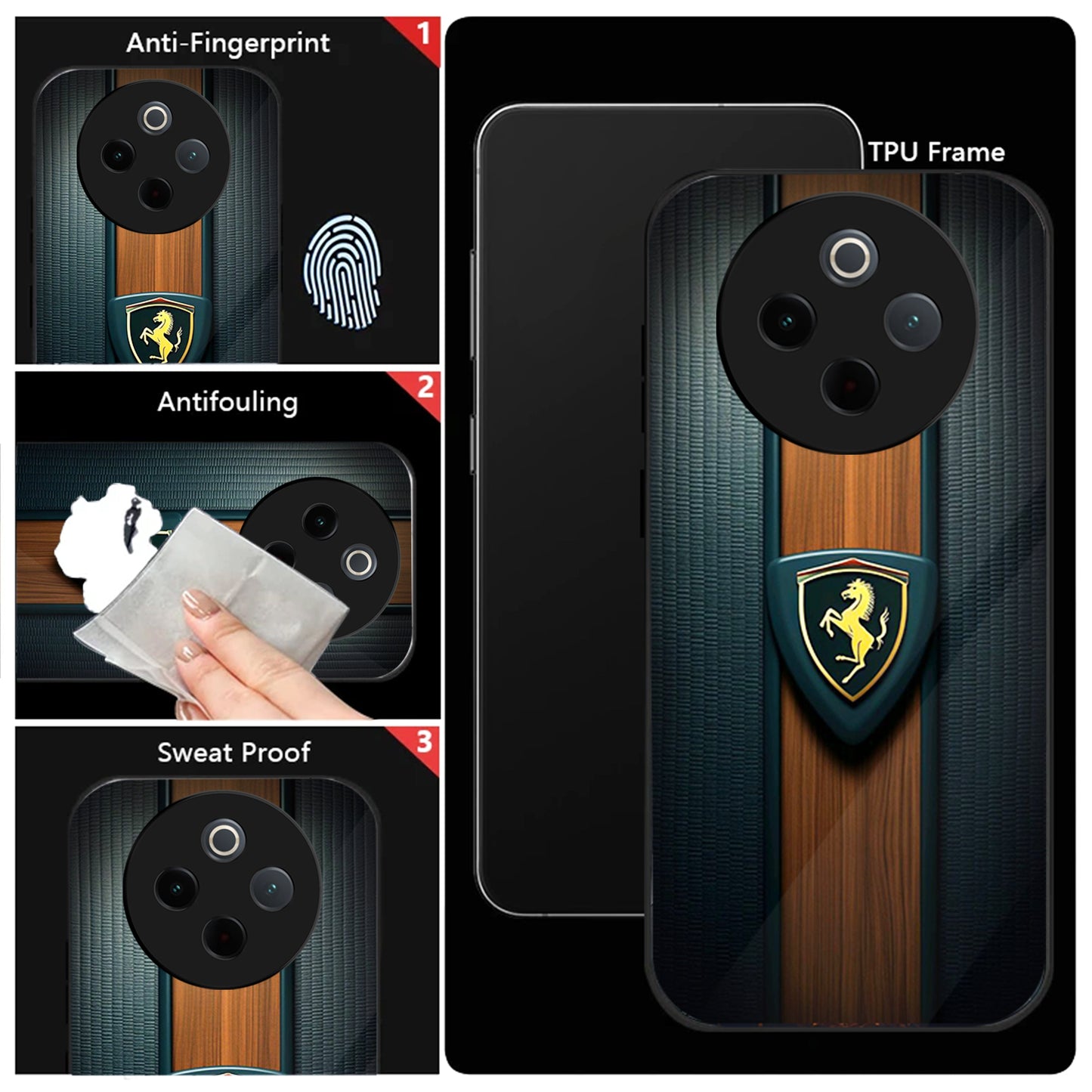 Vivo T4 5G Premium Acrylic Shockproof Glass Back Case (Royal Roadster)