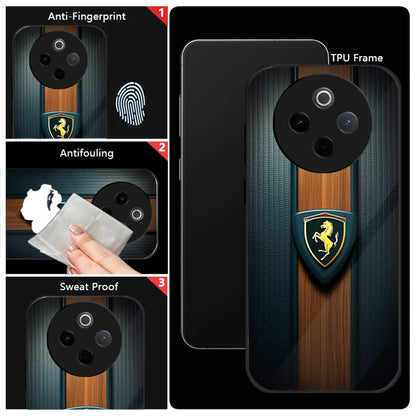 Vivo T4 5G Premium Acrylic Shockproof Glass Back Case (Royal Roadster)