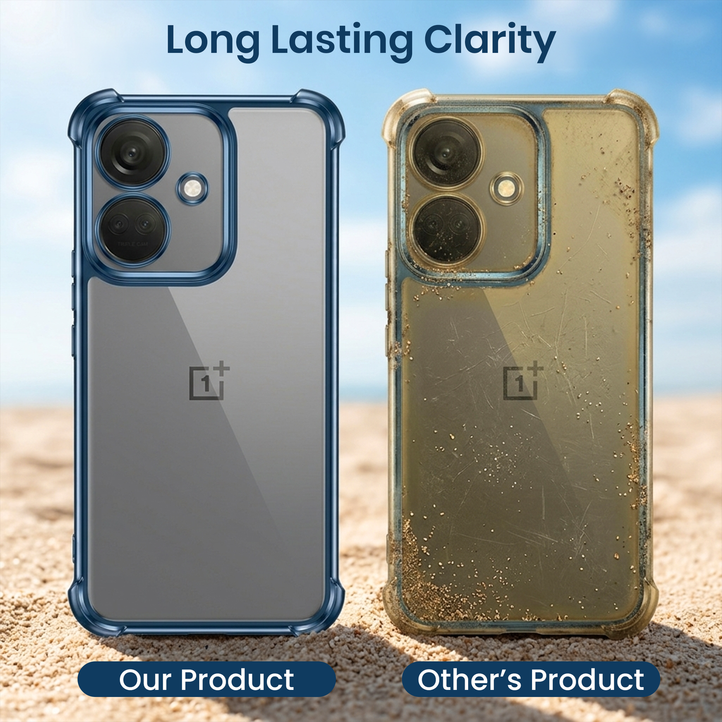 OnePlus Nord CE3 5G Anti-Yellow Electroplating Transparent Airbags Case