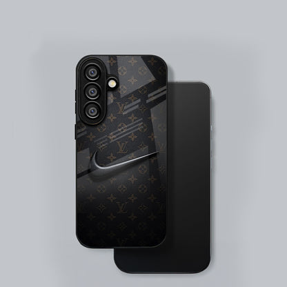 Samsung Galaxy A56 Premium Acrylic Shockproof Glass Back Case (Luxury Pattern)