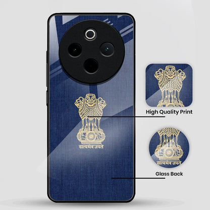 Vivo T4 5G Premium Acrylic Shockproof Glass Back Case (Nation Pride)