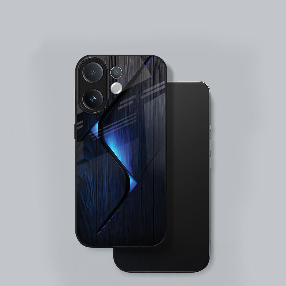 Vivo V60 5G Premium Acrylic Shockproof Glass Back Case ( Blue Gradient )