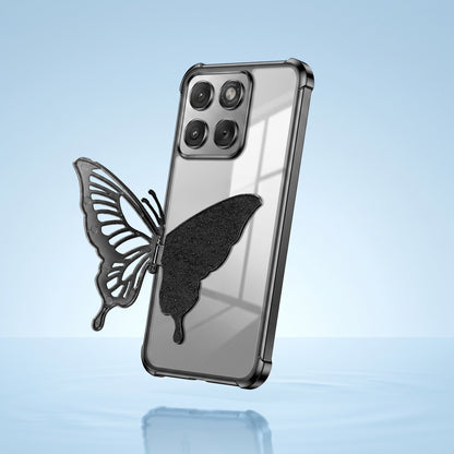 Motorola Edge 70 5G Premium Butterfly Glitter Transparent Shockproof Airbag Phone Case