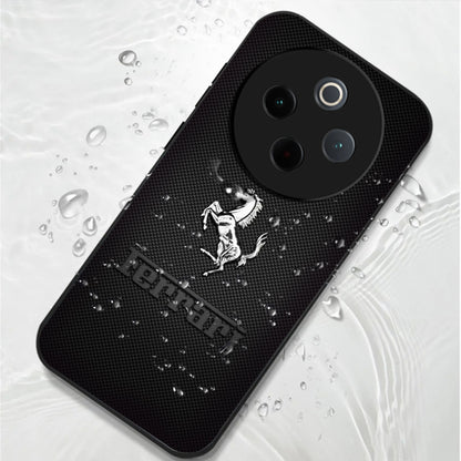 Vivo T4 5G Premium Acrylic Shockproof Glass Back Case (Ferrari Carbon Fiber)