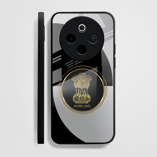 Vivo T4 5G Premium Acrylic Shockproof Glass Back Case (Satyamev Noir)