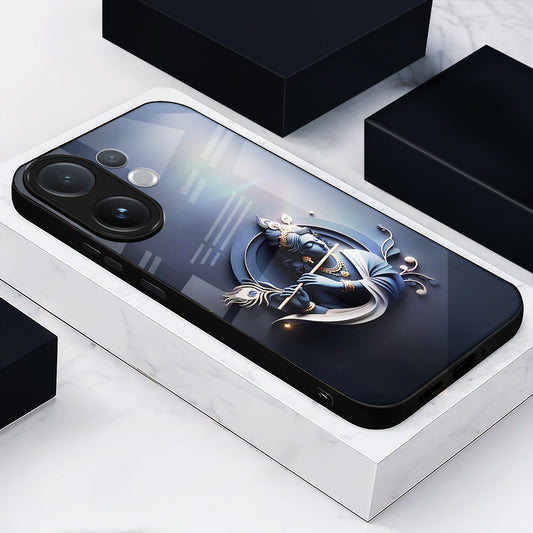 Vivo V60 5G Premium Acrylic Shockproof Glass Back Case (Krishna)
