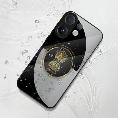 Vivo V60 5G Premium Acrylic Shockproof Glass Back Case (Satyamev Noir)