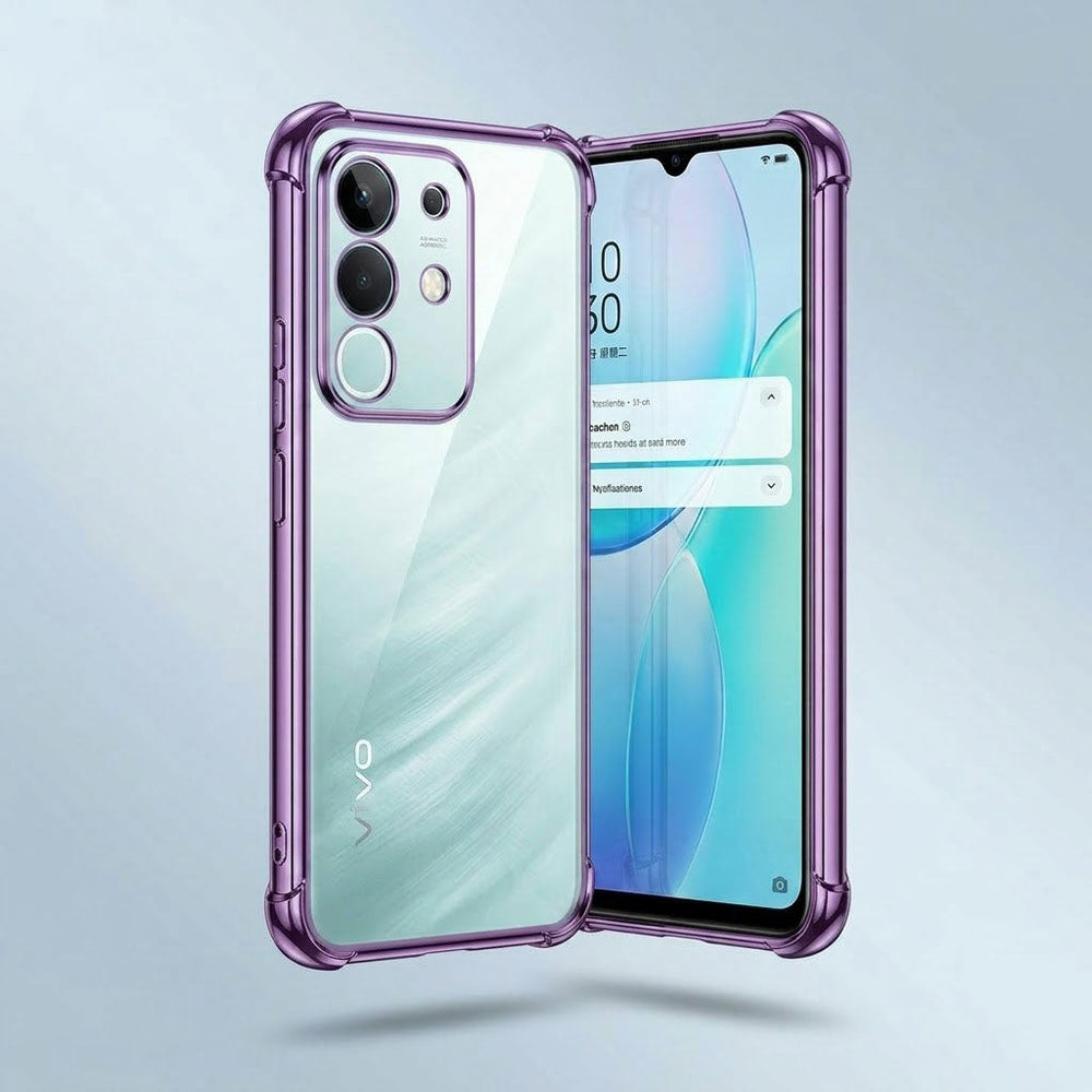 Vivo Y31 Pro 5G Anti-Yellow Electroplating Transparent Airbags Case